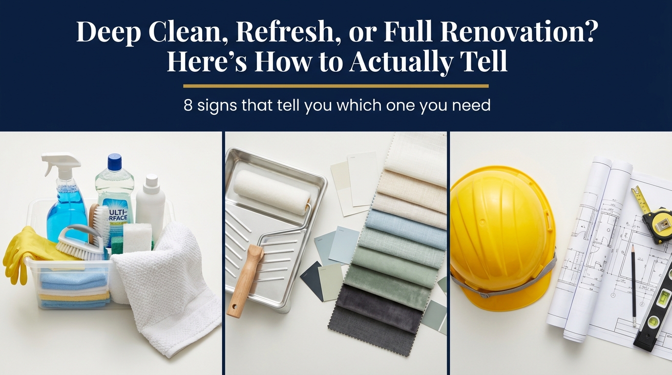 Deep Clean, Refresh, or Full Renovation? Here's How to Actually Tell