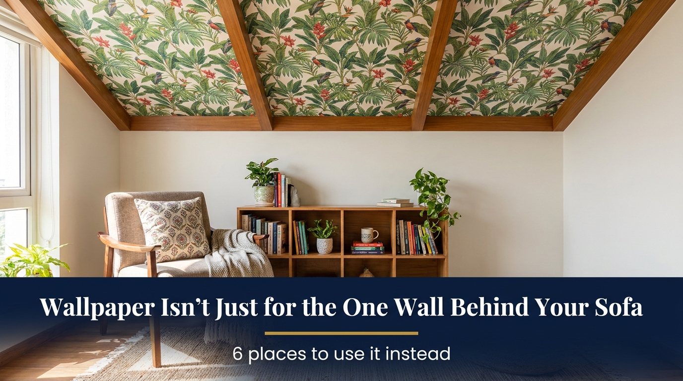 Wallpaper Isn't Just for the One Wall Behind Your Sofa