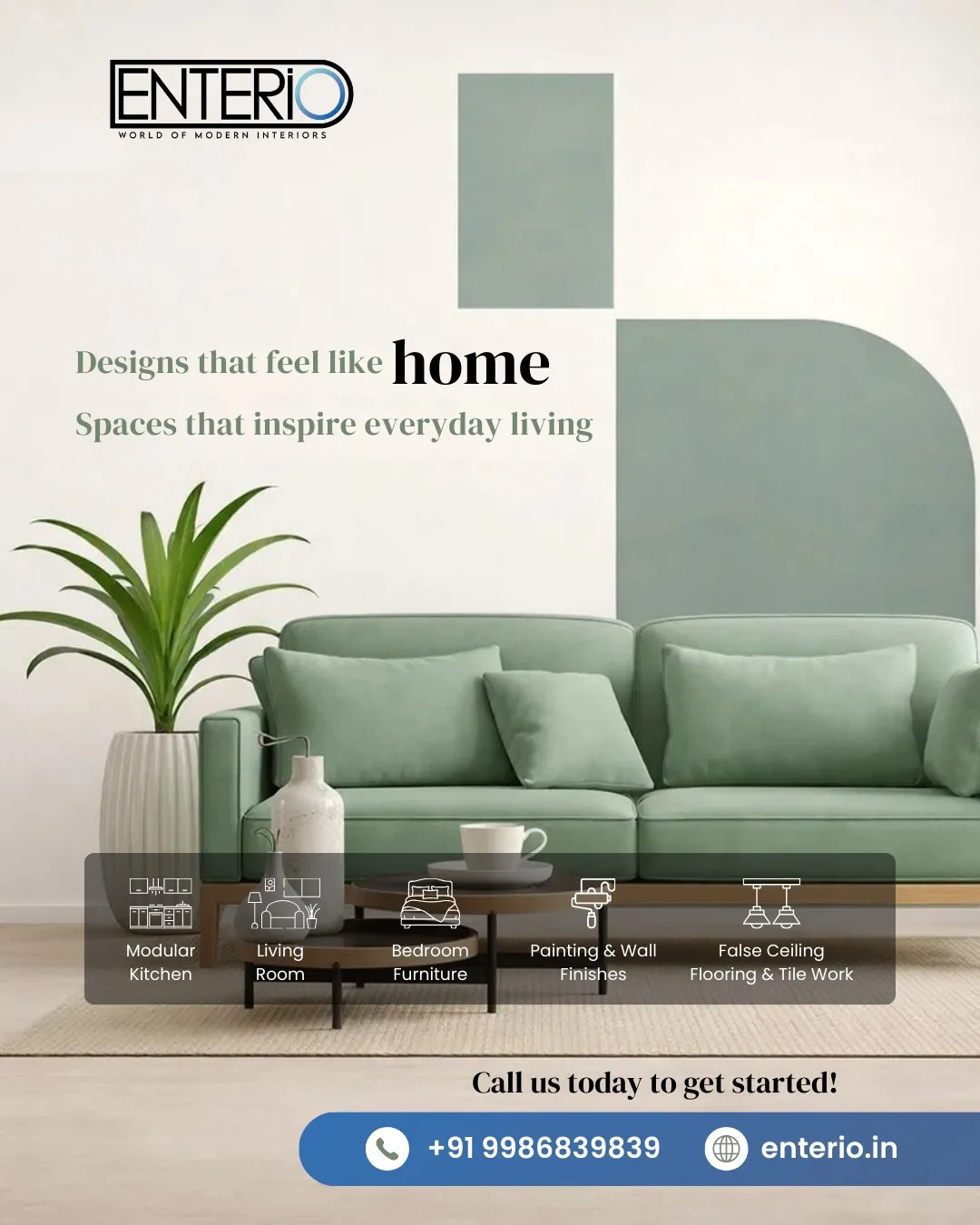 Enterio : Factory Owned Interior Design Company — interior design portfolio in Bengaluru
