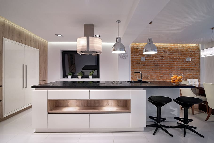 earthy industrial kitchen with layout — real Indian home