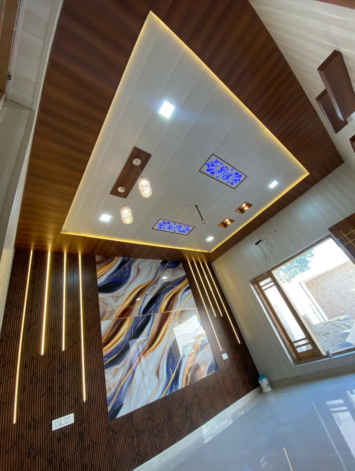 SHREE JEE INTERIOR DESIGN - Best wallpaper and PVC panel WPC Panel Flooring frosted filmshop in Vasundhara Indirapuram — interior design portfolio in Ghaziabad