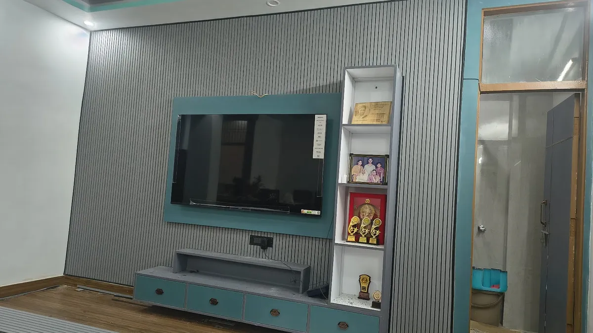 SHREE JEE INTERIOR DESIGN - Best wallpaper and PVC panel WPC Panel Flooring frosted filmshop in Vasundhara Indirapuram project 1