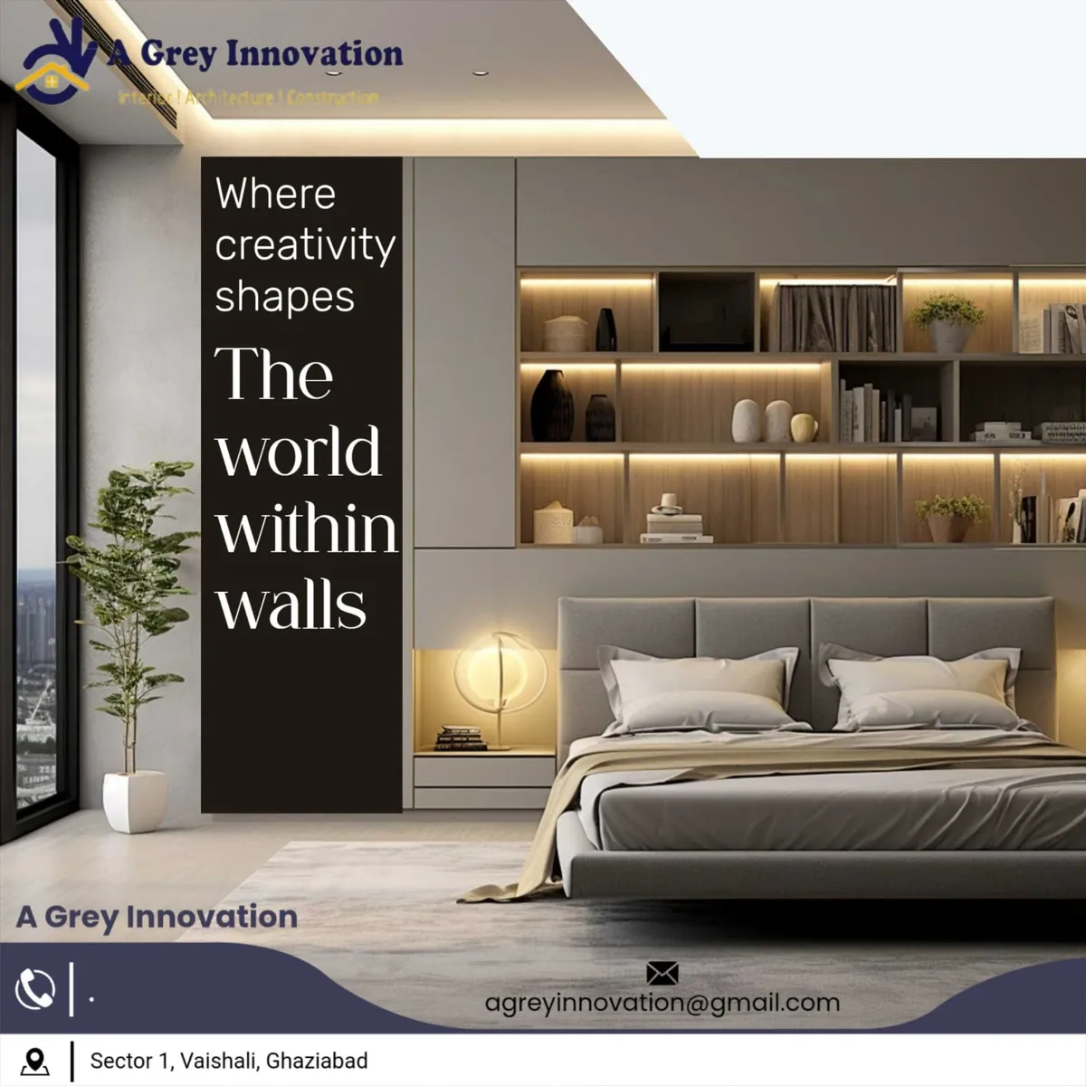 A Grey Innovation — interior design portfolio in Ghaziabad