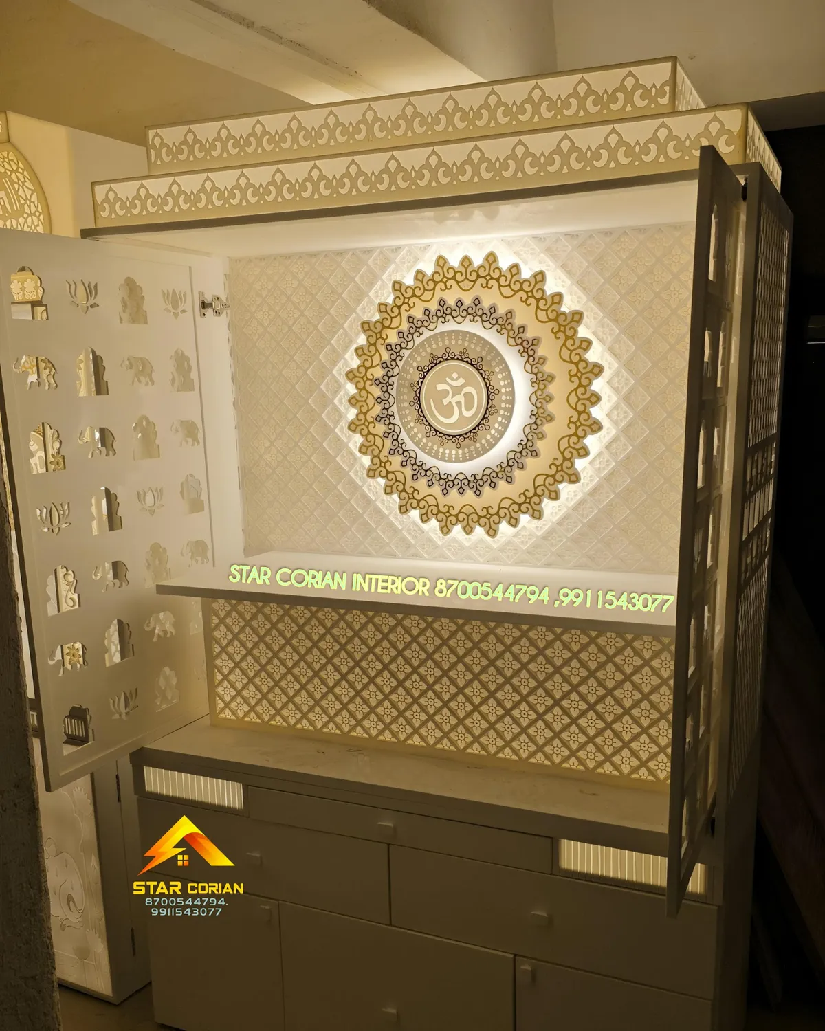 Star Corian Interior (Corian mandir design manufacturer) project 1