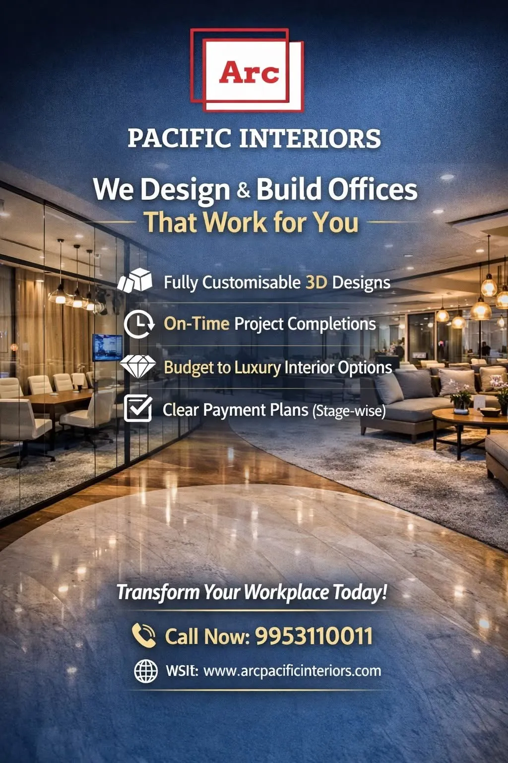 Arc Pacific interiors — interior design portfolio in Ghaziabad