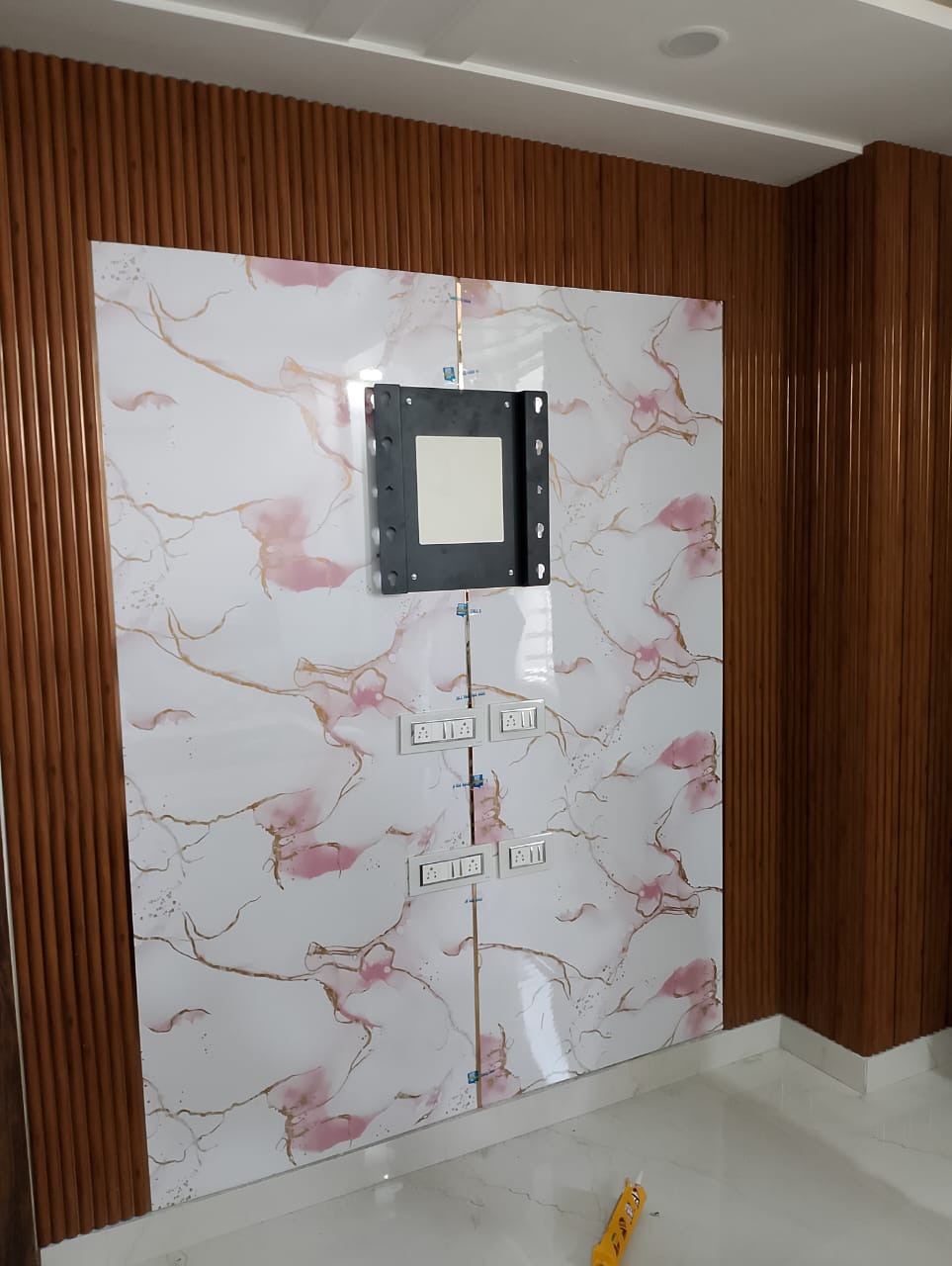 Wallpaper store in gurgaon | Window Blinds | WPC Panels|Charcoal Louvers|Home & Office Interior & Exterior cladding project 2