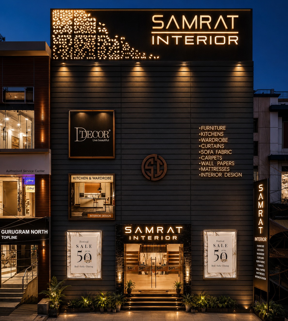 Samrat Furniture & Interior — interior design portfolio in Gurgaon