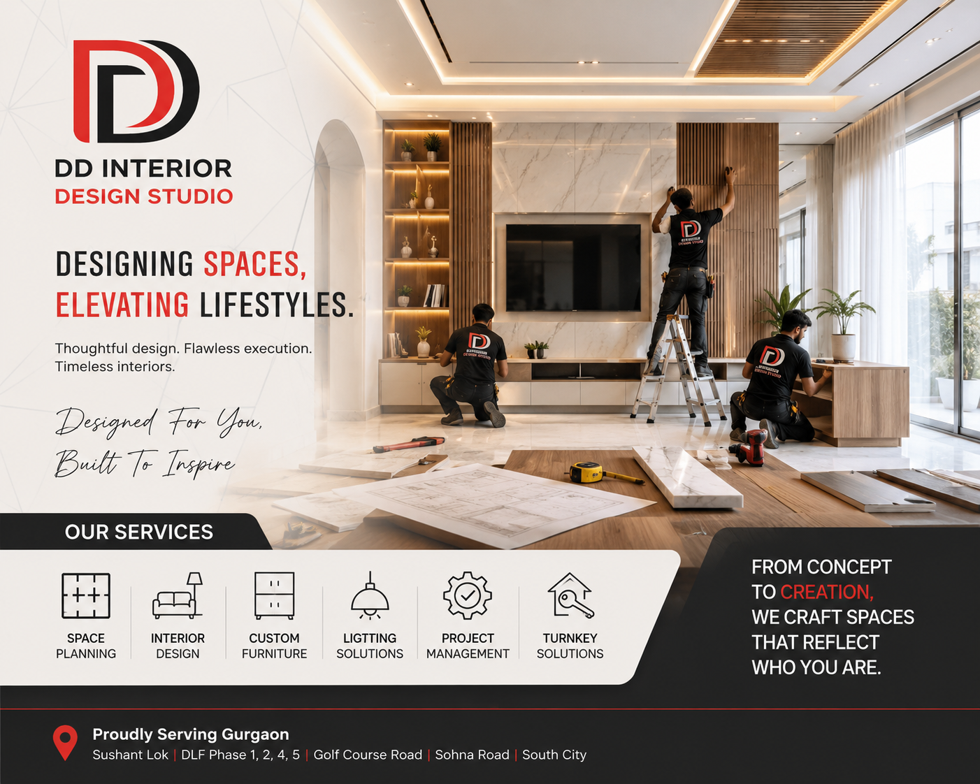 DD INTERIOR DESIGN STUDIO — interior design portfolio in Gurgaon