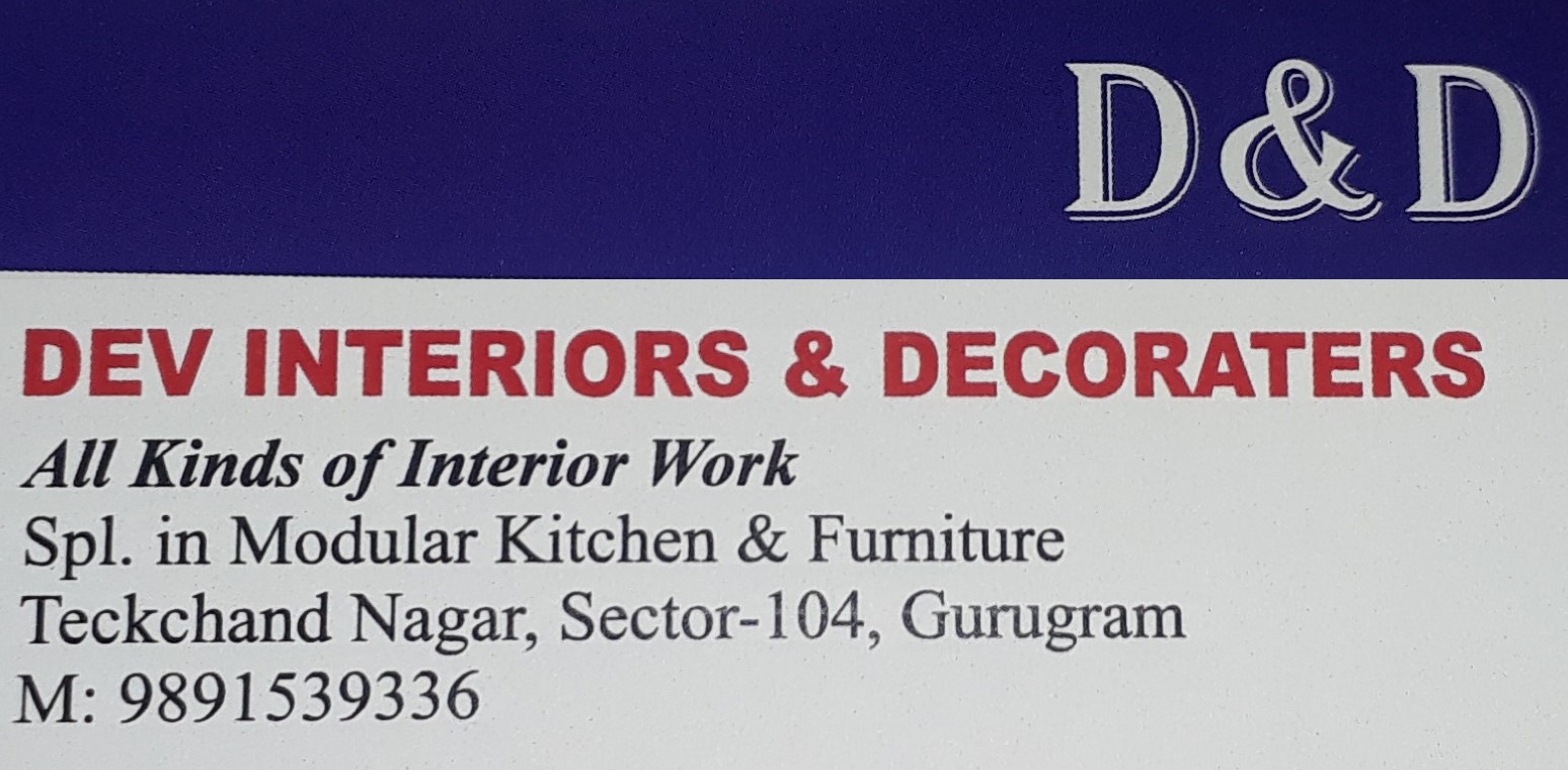 Dev Interiors & Decoraters — interior design portfolio in Gurgaon