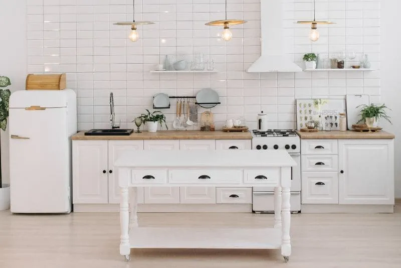 beige scandinavian kitchen with layout — real Indian home