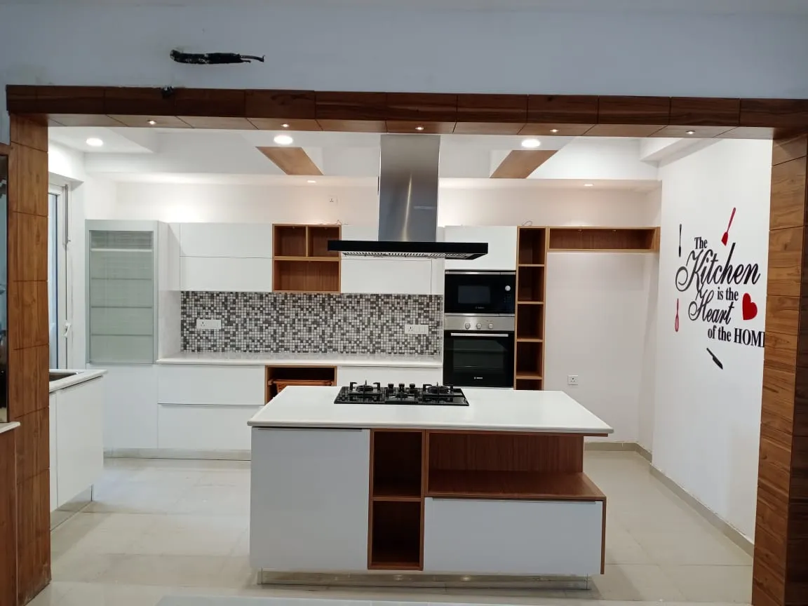 Sleek Kitchen and Wardrobes - Modular Kitchen & Wardrobes in Noida, Sleek Kitchen in Noida, Kitchen Noida project 2